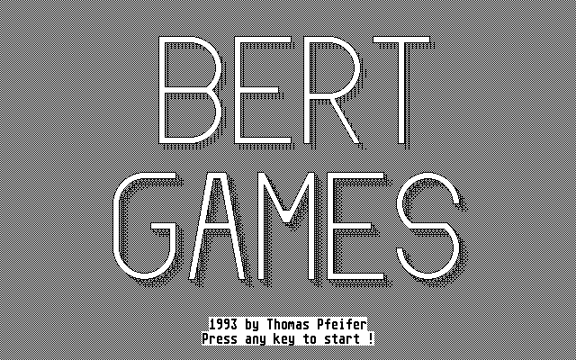 Bert Games (Atari ST) screenshot: Title screen