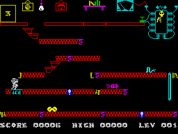 Frank N Stein (ZX Spectrum) screenshot: Sliding on ice