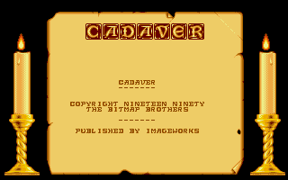 Cadaver (Amiga) screenshot: Title screen
