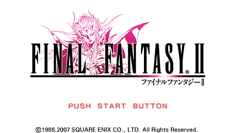 Final Fantasy II (PSP) screenshot: Title screen