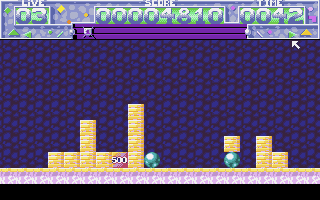 Pick 'n Pile (Apple IIgs) screenshot: The time is almost out
