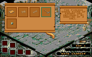Cadaver (Amiga) screenshot: Inventory