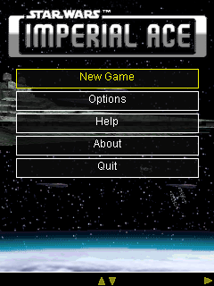 Star Wars: Imperial Ace (J2ME) screenshot: Main menu