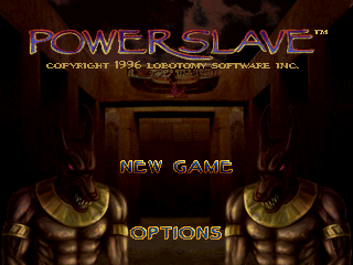 Powerslave (SEGA Saturn) screenshot: Title screen.