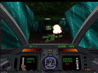 Descent Maximum (PlayStation) screenshot: Green robot