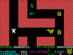 Paws (ZX Spectrum) screenshot: Looks a bit rough round here