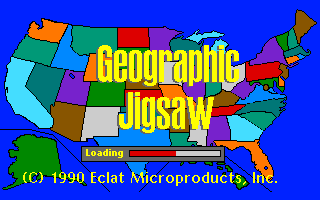 Geographic Jigsaw USA (Apple IIgs) screenshot: Loading screen