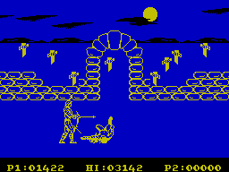 Gladiator (ZX Spectrum) screenshot: Night arena.