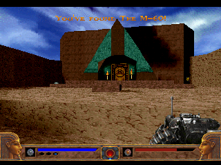 Powerslave (SEGA Saturn) screenshot: Nice! An even bigger gun!