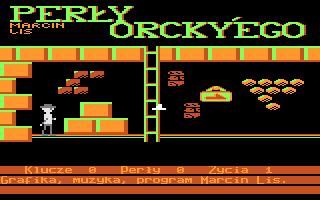 Perły Orcky'ego (Atari 8-bit) screenshot: Start up location