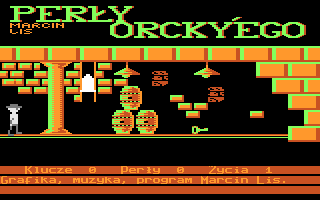 Perły Orcky'ego (Atari 8-bit) screenshot: Door key