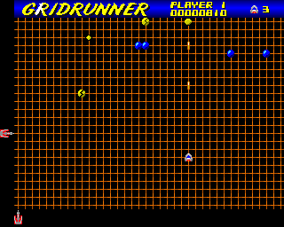 Mental Image Game Disk One (Amiga) screenshot: Shoot the yellow blobs or they will fall down and hit you.