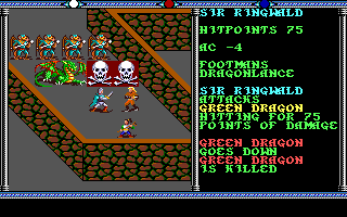 Champions of Krynn (Amiga) screenshot: Rolling demo - Battle
