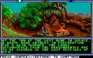 Champions of Krynn (Amiga) screenshot: Game start