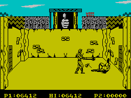 Gladiator (ZX Spectrum) screenshot: City arena(1 of 2).