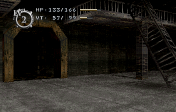 Baroque (SEGA Saturn) screenshot: The architecture inside the tower is quite decent as far as dungeon-crawlers go.