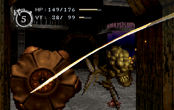 Baroque (SEGA Saturn) screenshot: Occasionally the enemies spring out of nowhere all around you... and then you die.