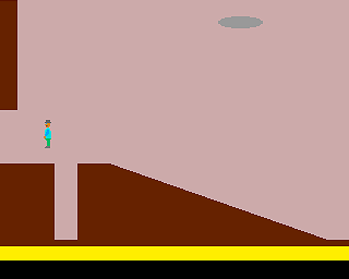 Zdzisław: Bohater Galaktyki (Amiga) screenshot: Jumping over the hole