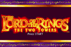 The Lord of the Rings: The Two Towers (Game Boy Advance) screenshot: Title Screen