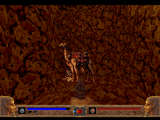 Powerslave (SEGA Saturn) screenshot: This is a level-end object. It looks oddly out of place on every level.