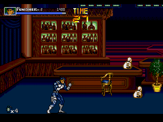 The Punisher (Genesis) screenshot: Starting stage 1.