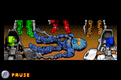 Bionicle: Maze of Shadows (Game Boy Advance) screenshot: Intro - Nokama has been wounded