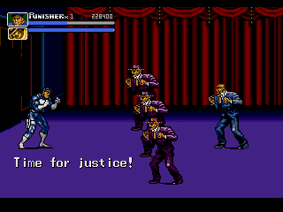 The Punisher (Genesis) screenshot: Do I fight all these guys?