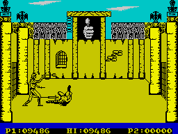 Gladiator (ZX Spectrum) screenshot: Imperial arena.