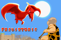 Fortress (Game Boy Advance) screenshot: Pre-historic level loading screen