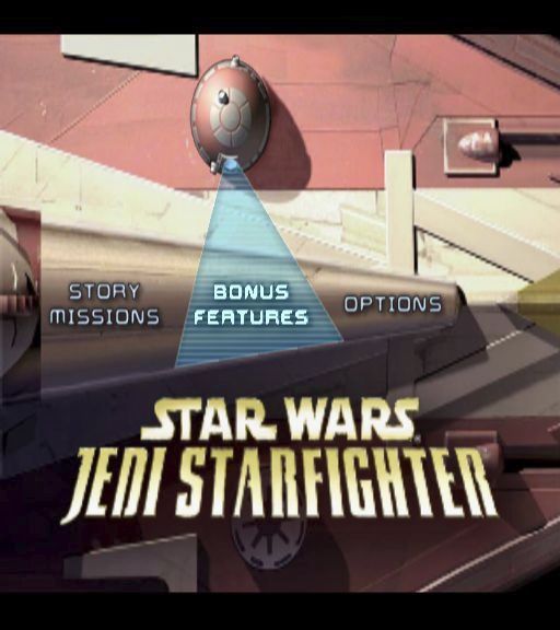 Star Wars: Jedi Starfighter (PlayStation 2) screenshot: This is the main menu.