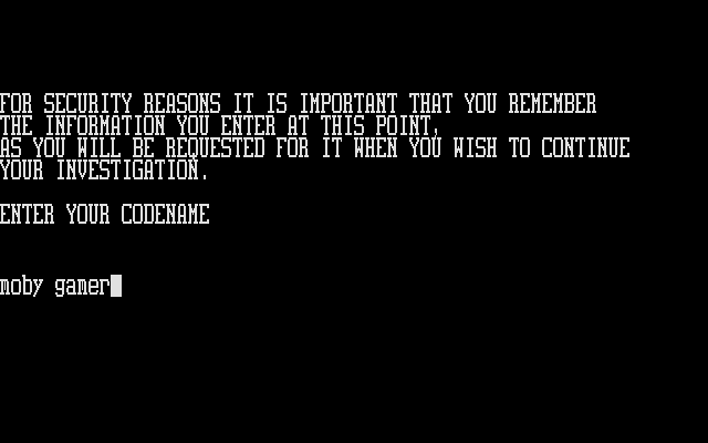 The President is Missing (Atari ST) screenshot: Generating a character