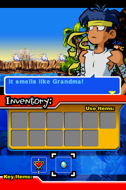 Shantae: Risky's Revenge (Nintendo DSi) screenshot: Unfortunately, she didn't take very good care of it...