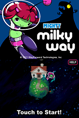 Mighty Milky Way (Nintendo DSi) screenshot: Title screen.