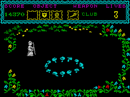 The Curse of Sherwood (ZX Spectrum) screenshot: Teleportation circle.