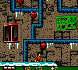 Santa Claus Junior (Game Boy Color) screenshot: Neon bananas?