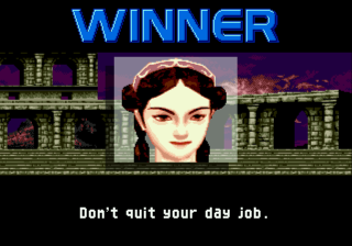 Virtua Fighter 2 (Genesis) screenshot: ...and rubs it in.