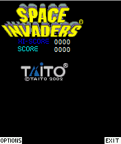 Space Invaders (J2ME) screenshot: Main menu