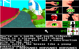 Tass Times in Tonetown (Amiga) screenshot: Bullet-shaped building