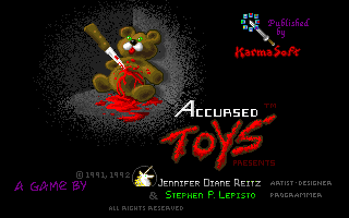 Boppin' (Amiga) screenshot: Accursed Toys logo
