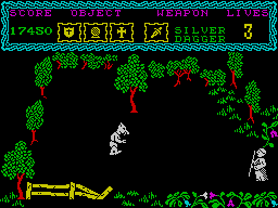 The Curse of Sherwood (ZX Spectrum) screenshot: Werewolf.