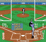 All-Star Baseball 2001 (Game Boy Color) screenshot: Setting the type of pitch
