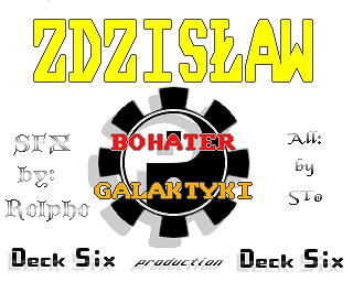 Zdzisław: Bohater Galaktyki (Amiga) screenshot: Title screen (same for both languages)