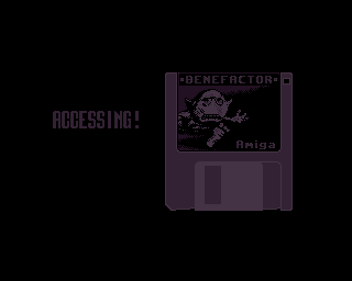 Benefactor (Amiga) screenshot: Disk access screen