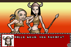 Tak: The Great Juju Challenge (Game Boy Advance) screenshot: Viking amazons???