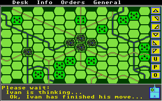 Red Lightning (Atari ST) screenshot: Setting up a new game