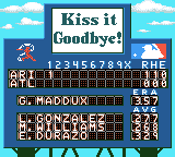All-Star Baseball 2001 (Game Boy Color) screenshot: Kiss it goodbye!