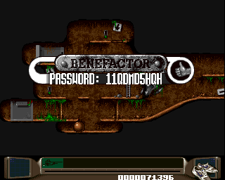 Benefactor (Amiga) screenshot: End of level