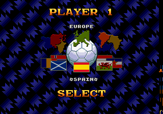 World Trophy Soccer (Genesis) screenshot: Choose your team