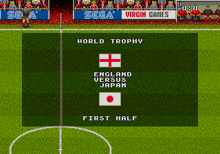World Trophy Soccer (Genesis) screenshot: Ready to play