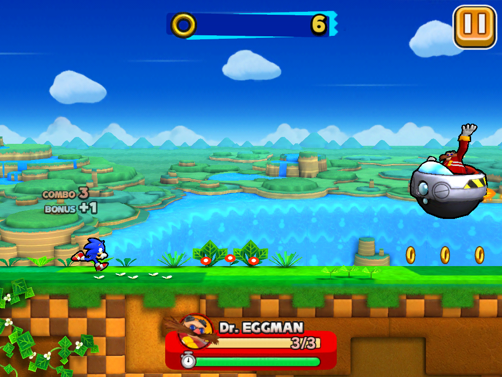 Screenshot of Sonic Runners (iPad, 2015) - MobyGames